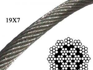 cáp thép chống xoắn 19x7