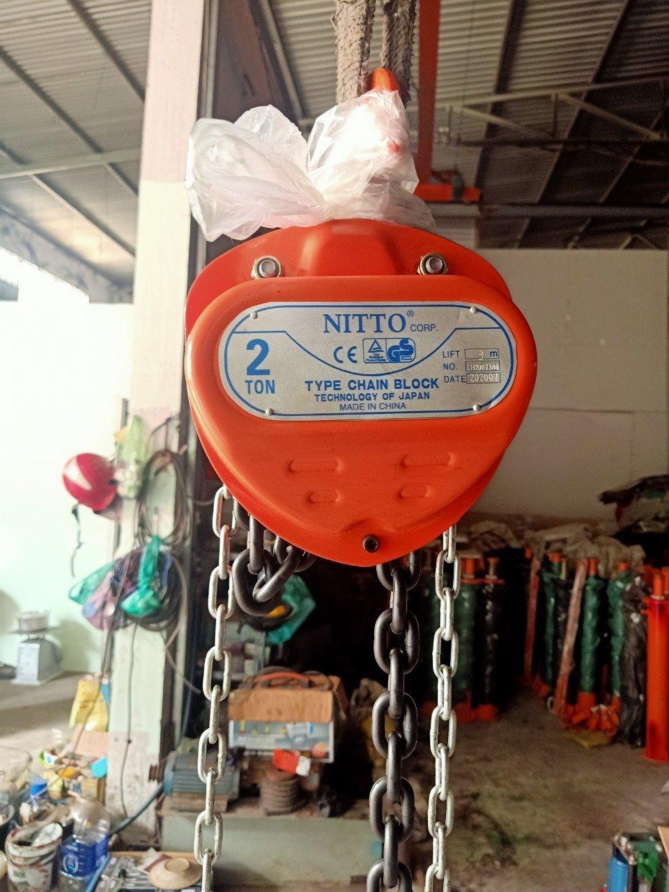 Pa lÄng xÃch kéo tay nitto 2 tấn 3 mét