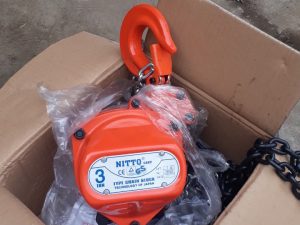Pa lăng xích kéo tay Nitto 3 tấn 3 mét 5 Pa lang xich nitto 3 tan