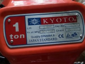 Pa lăng xích kéo tay kyoto 1 tấn 5 mét 5 pa lang xich keo tay kyoto 1 tan 5 met