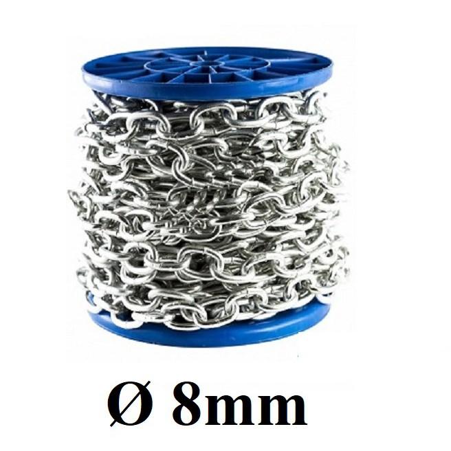 dây xÃch mạ kẽm phi 8