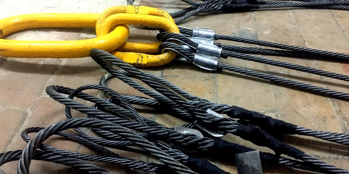 sling cáp thép cẩu hàng 4 chân