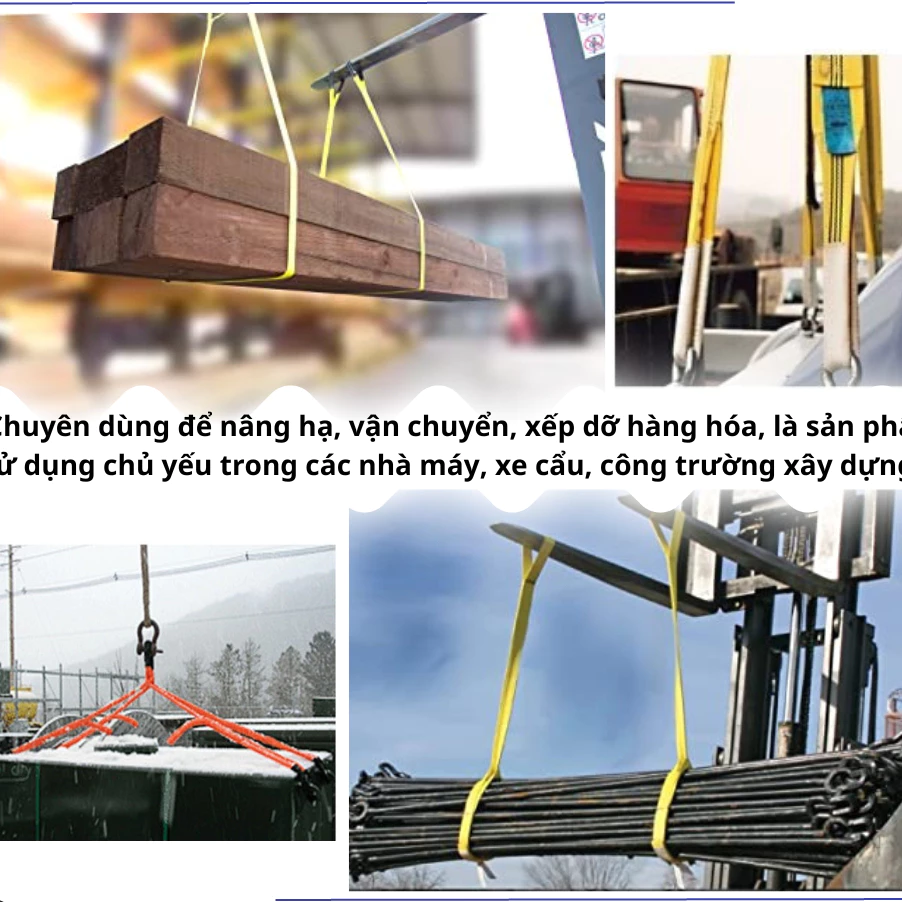 ứng dụng cáp vải cẩu hà ng